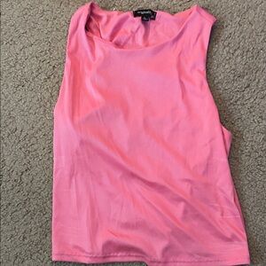 Pink Ribbed Tank Top